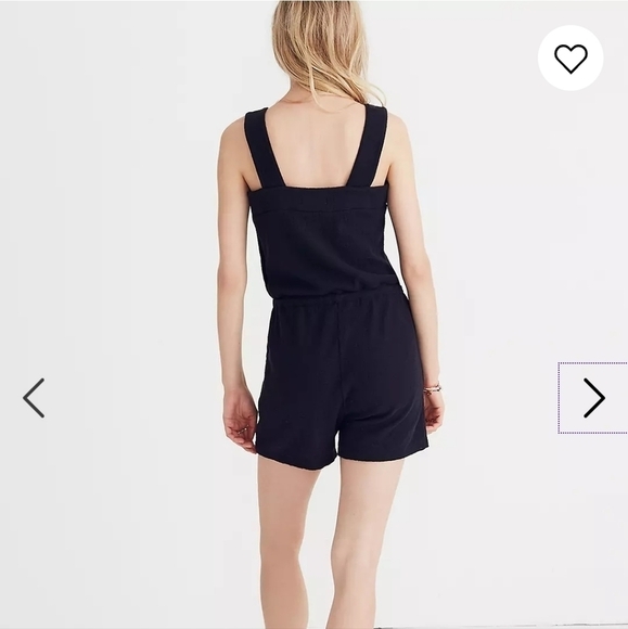 Madewell Side-Button Drawstring Romper G6164 - Picture 4 of 10